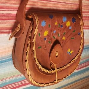 Handmade Vintage Leather Purse 60s